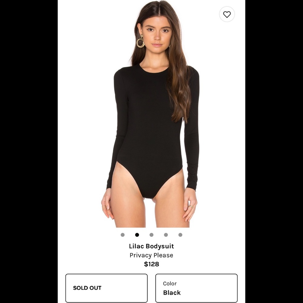 Privacy Please Black Bodysuit